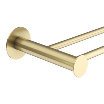 Porte-serviettes double mural en acier inoxydable or l.60 cm Cavally GoodHome