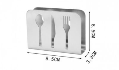 Porte-serviettes en acier inoxydable, distributeur d'essuie-tout, adapté à la table à manger, 8,5 x 3,3 x 8,5 cm