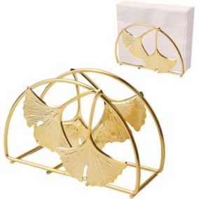 Porte-serviettes en métal, 2 pièces, porte-serviettes en papier en forme de feuille de ginkgo, distributeur de rangement décoratif