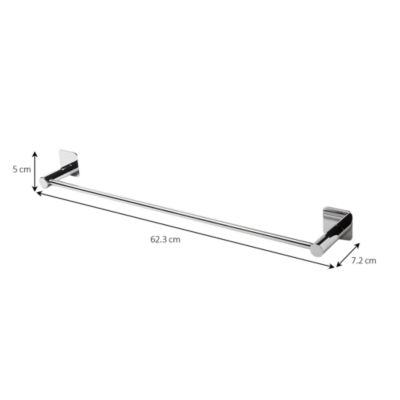 Porte-serviettes Koros acier chromé GoodHome 60 cm
