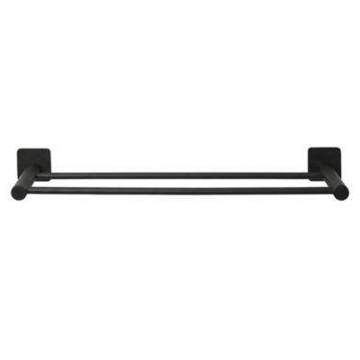 Porte serviettes Koros acier noir 60 cm