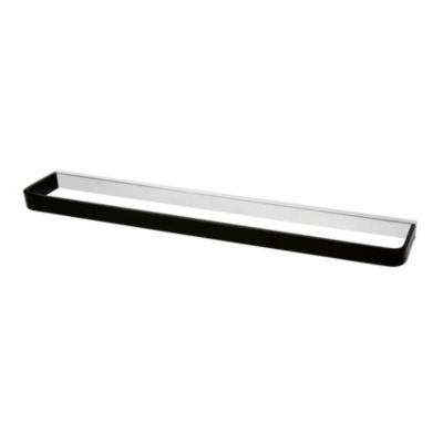 Porte serviettes mural à clipser chrome et noir L.50 cm Mat Inter Cosmopolitan