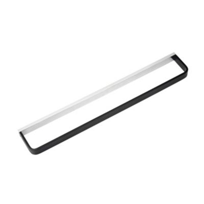 Porte serviettes mural à clipser chrome et noir L.50 cm Mat Inter Cosmopolitan