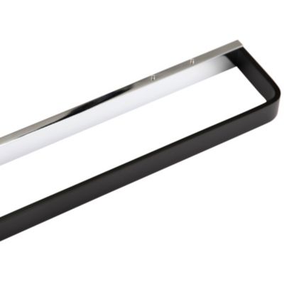 Porte serviettes mural à clipser chrome et noir L.50 cm Mat Inter Cosmopolitan