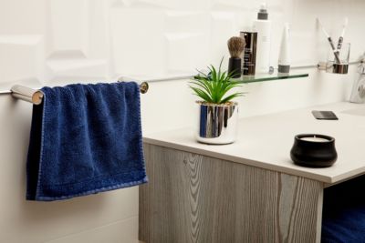 Porte serviettes mural à clipser inox L.30 cm Mat Inter Bilbao
