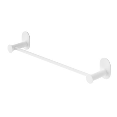 Porte-serviettes mural en acier inoxydable blanc l.40 cm Cavally GoodHome