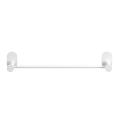 Porte-serviettes mural en acier inoxydable blanc l.40 cm Cavally GoodHome