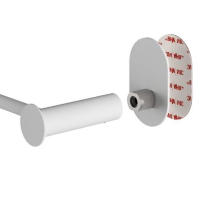 Porte-serviettes mural en acier inoxydable blanc l.40 cm Cavally GoodHome