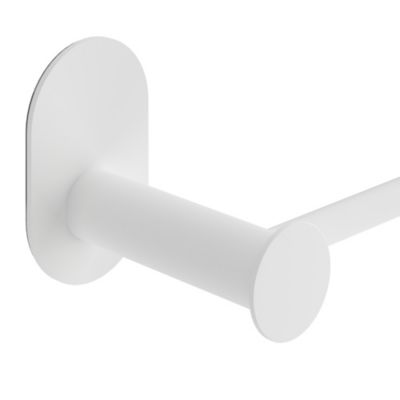 Porte-serviettes mural en acier inoxydable blanc l.40 cm Cavally GoodHome