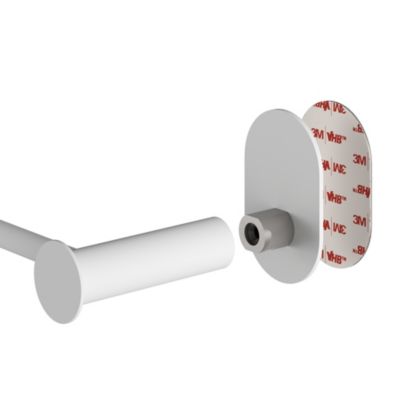 Porte-serviettes mural en acier inoxydable blanc l.60 cm Cavally GoodHome