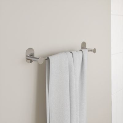 Porte-serviettes mural en acier inoxydable chromé l.40 cm Cavally GoodHome