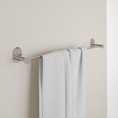 Porte-serviettes mural en acier inoxydable chromé l.60 cm Cavally GoodHome