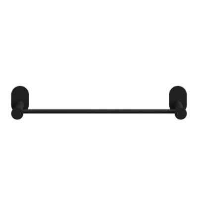 Porte-serviettes mural en acier inoxydable noir l.40 cm Cavally GoodHome