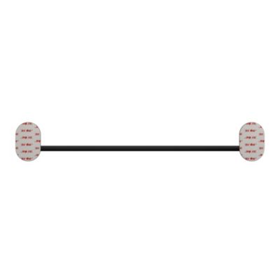 Porte-serviettes mural en acier inoxydable noir l.40 cm Cavally GoodHome