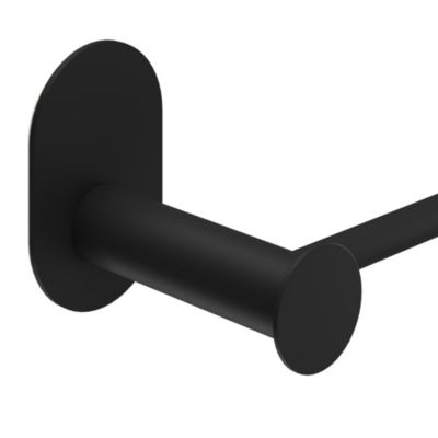 Porte-serviettes mural en acier inoxydable noir l.40 cm Cavally GoodHome