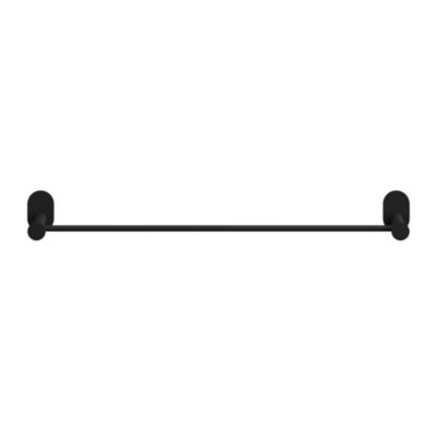 Porte-serviettes mural en acier inoxydable noir l.60 cm Cavally GoodHome