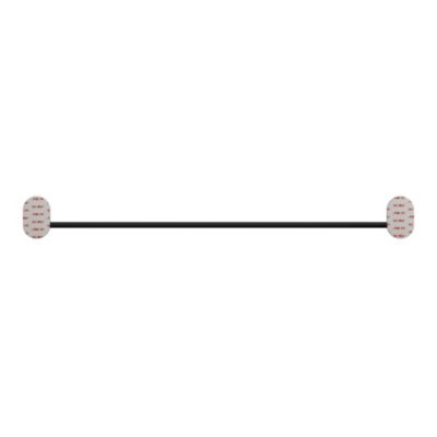 Porte-serviettes mural en acier inoxydable noir l.60 cm Cavally GoodHome