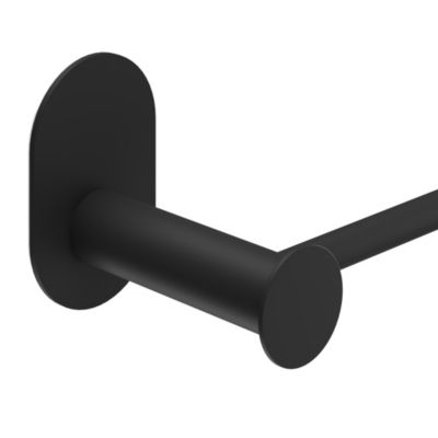 Porte-serviettes mural en acier inoxydable noir l.60 cm Cavally GoodHome