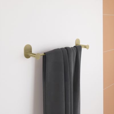 Porte-serviettes mural en acier inoxydable or l.44,5 cm Cavally GoodHome