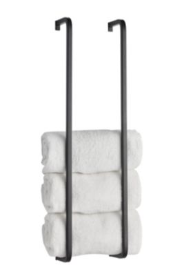 Porte serviettes mural en acier, noir, GoodHome Elland