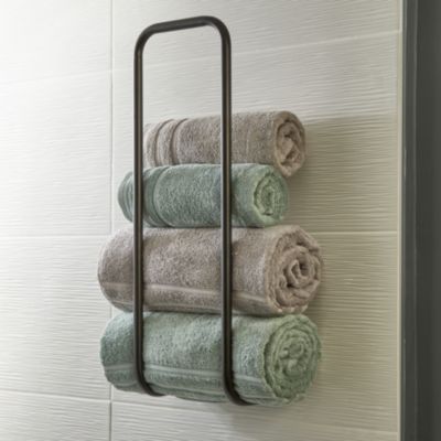 Yariwiz Porte-Serviettes Mural Pliable Noir Mat – Sans Perçage, Double Barre + Étagère, Charge 10 Kg, Installation Adhésive Ou Vis (61 Cm) B0502-MB