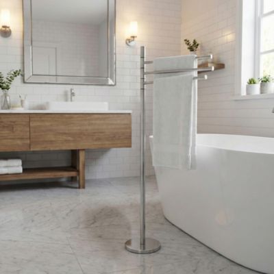 Porte-serviettes Ormara chromé sur pieds GoodHome