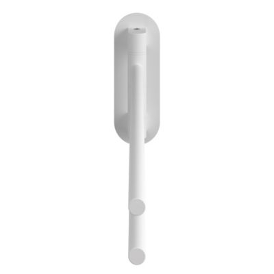 Porte-serviettes pivotant mural en acier inoxydable blanc Cavally GoodHome