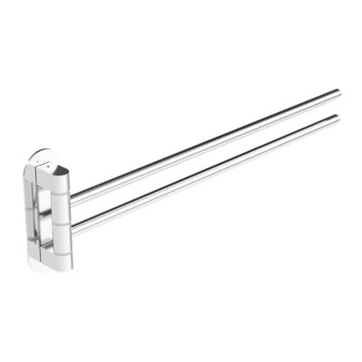 Porte-serviettes pivotant mural en acier inoxydable chromé Cavally GoodHome