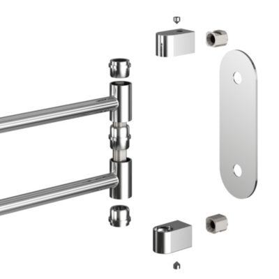 Porte-serviettes pivotant mural en acier inoxydable chromé Cavally GoodHome