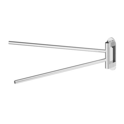 Porte-serviettes pivotant mural en acier inoxydable chromé Cavally GoodHome