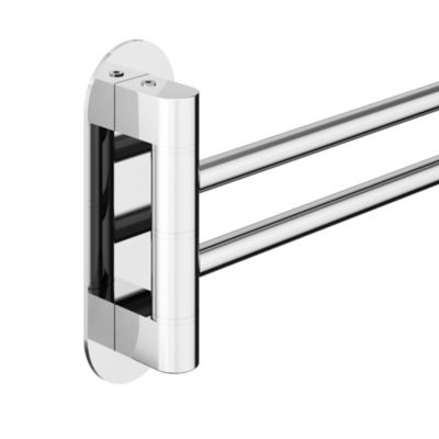 Porte-serviettes pivotant mural en acier inoxydable chromé Cavally GoodHome