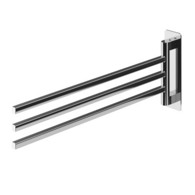 Porte-serviettes pivotant mural en acier inoxydable chromé Teesta GoodHome