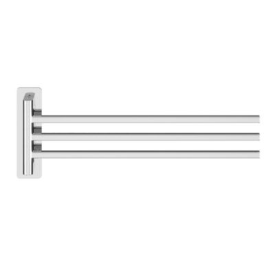 Porte-serviettes pivotant mural en acier inoxydable chromé Teesta GoodHome