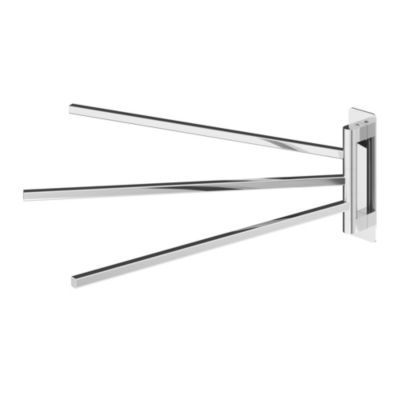 Porte-serviettes pivotant mural en acier inoxydable chromé Teesta GoodHome