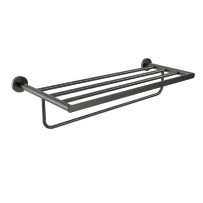 Porte serviettes salle de bain 60cm- acier inoxydable S.304 noir mat