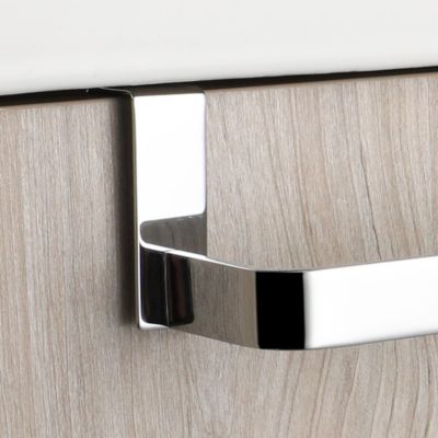 Porte-serviettes, sans perçage, porte-serviettes de salle de bain,porte-serviettes mural, porte-serviettes de cuisine, 20 cm gris | Leroy Merlin
