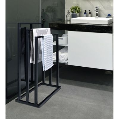 Zitalupy Lot de 2 porte-serviettes de bain en forme de T en acier