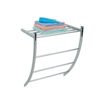 Porte serviettes  étagère murale en Acier chromé MSV