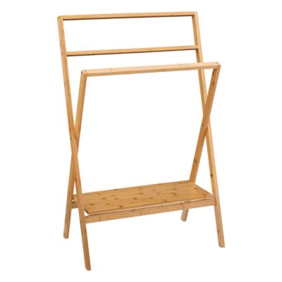 Porte serviettes tréteau en bambou H.94 cm 5Five