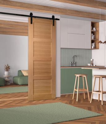 Porte seule 4 Panneaux CETUS bois chêne européen 2040 x 730