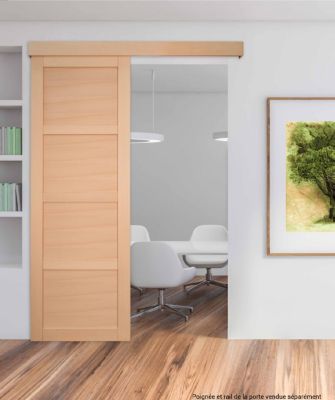 Porte seule 4 Panneaux NOVA2 bois hêtre  2040 x 830