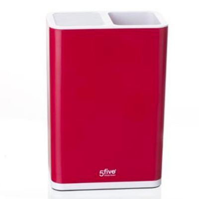 Porte Ustensiles & Bloc Couteaux "Néo" 23cm Rouge
