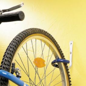 Ihomepark Crochets de rangement pour garage - Robuste - Fixation au plafond  - Pour outils de vélo en bois - Noir