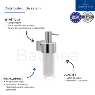 Porte-verre + Distributeur de savon VILLEROY & BOCH Elements Striking Chrome