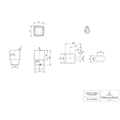 Porte-verre + Distributeur de savon VILLEROY & BOCH Elements Striking Chrome