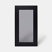 Porte vitrée de meuble de cuisine GoodHome Winterana Noir l. 39.7 cm x H. 71.5 cm