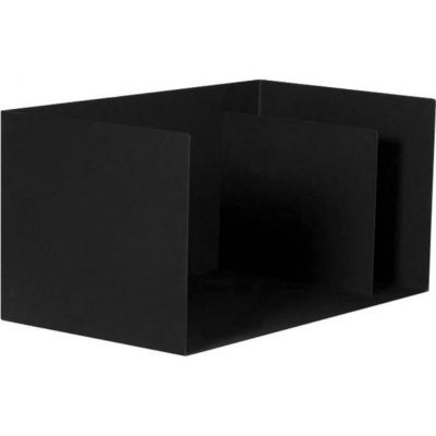 Portebûches compact en acier noir 70 cm Bytom