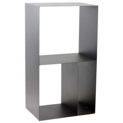 Portebûches design en acier 3 cases  Lublin