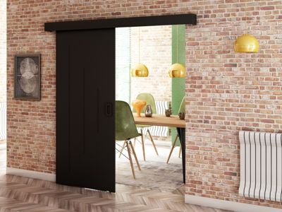 Portes coulissantes Beni Y 90x204 (Noir)