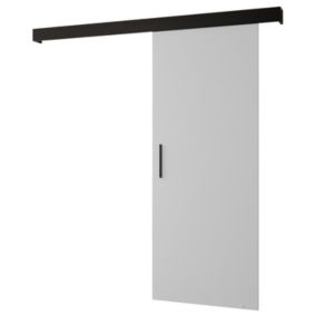 Portes coulissantes Salwador I 90x204 cm (Blanc / Noir / Noir)